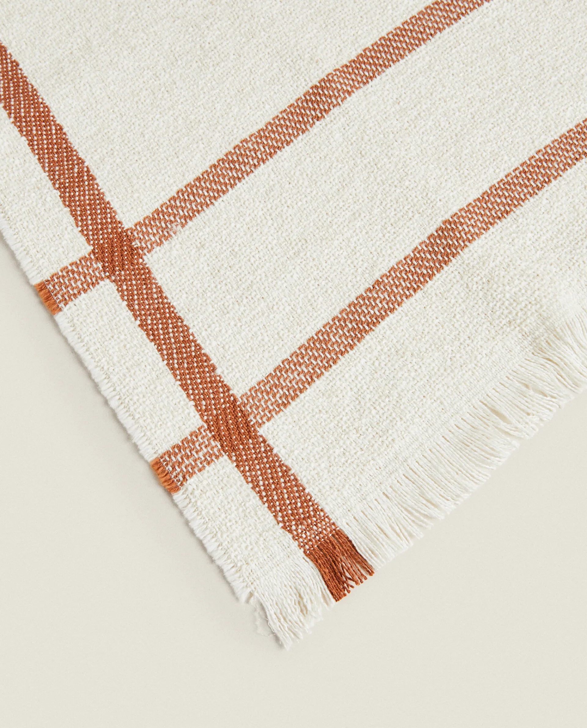 Blankets*ZARA Home Striped Blanket Russet