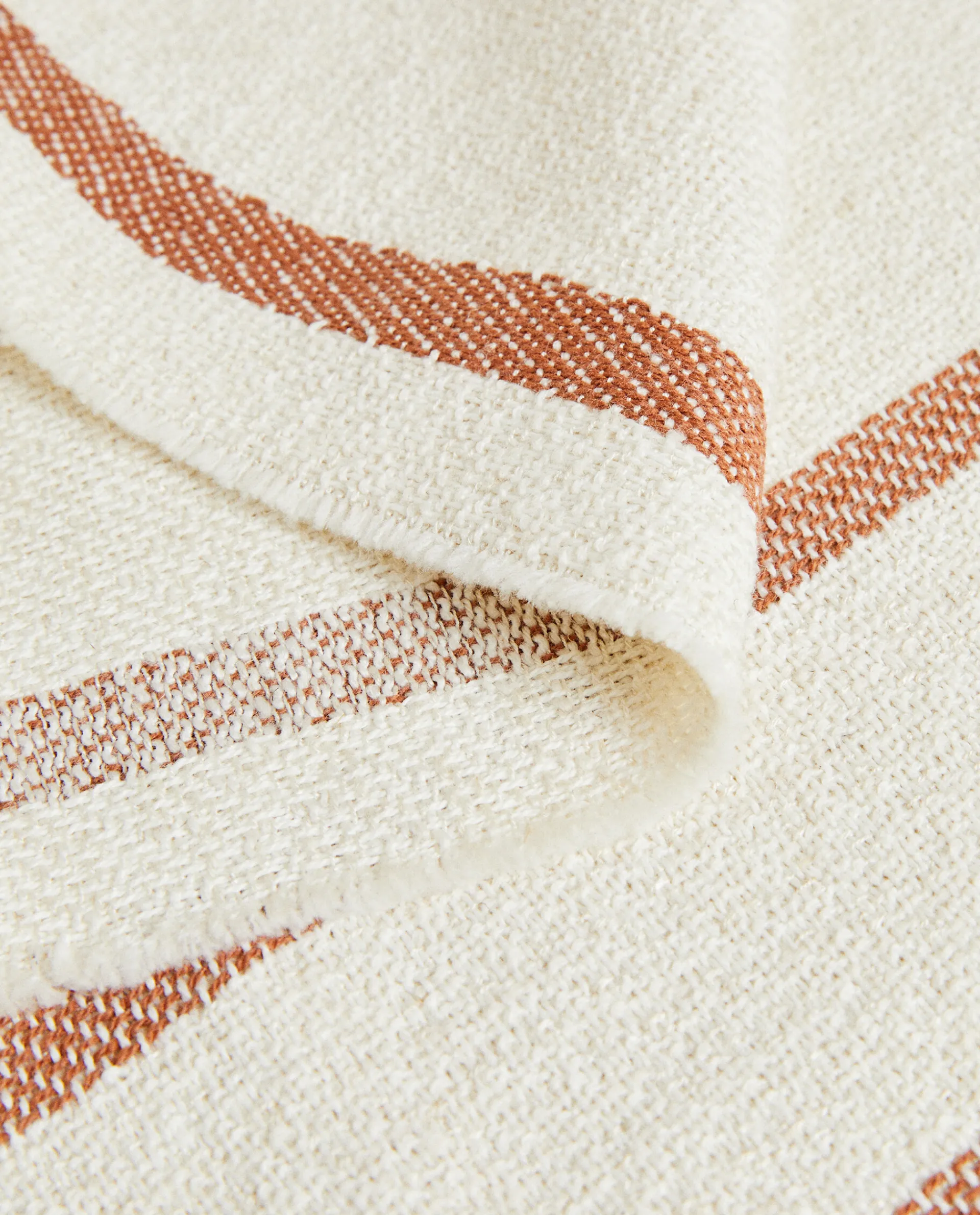 Blankets*ZARA Home Striped Blanket Russet