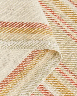 Blankets*ZARA Home Striped Cotton And Linen Blanket Multicolour