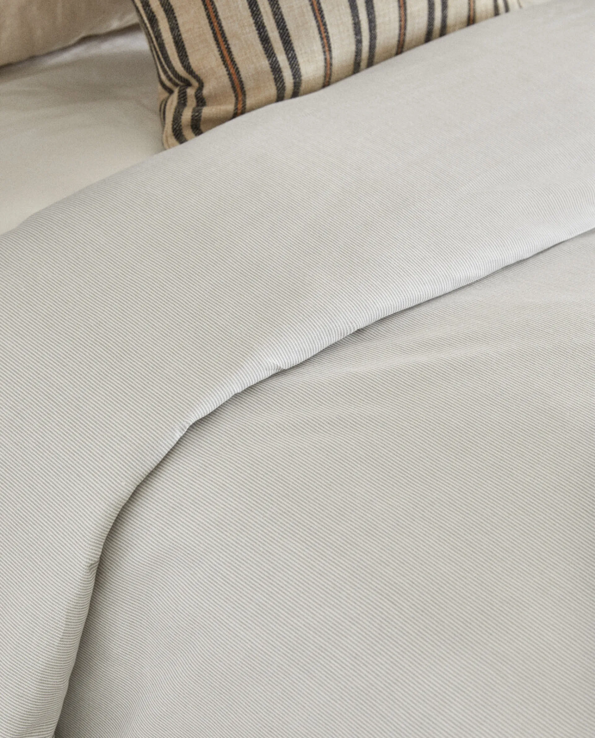 Duvet Covers*ZARA Home Striped Cotton Duvet Cover Grey