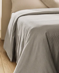 Duvet Covers*ZARA Home Striped Cotton Duvet Cover Grey