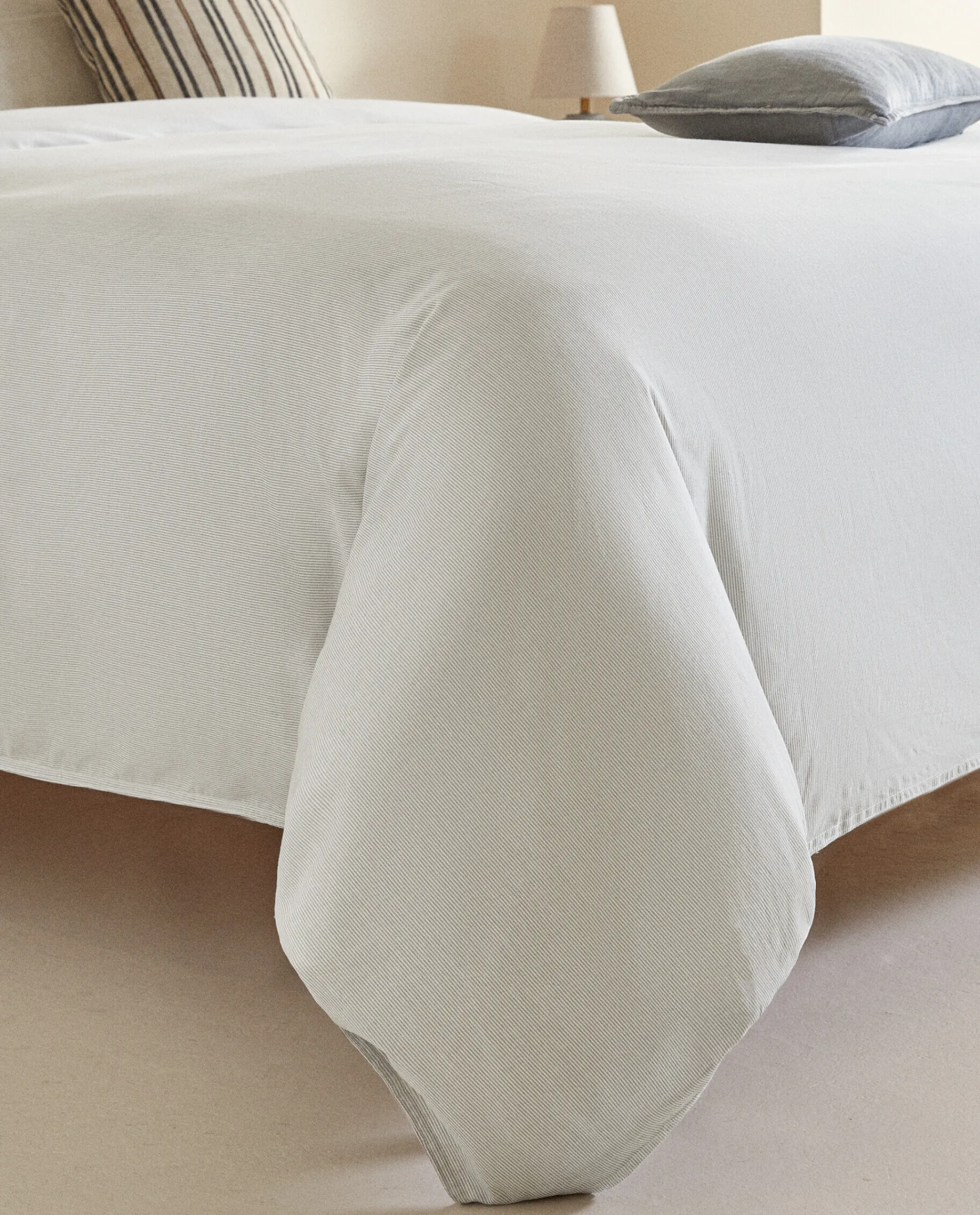 Duvet Covers*ZARA Home Striped Cotton Duvet Cover Grey