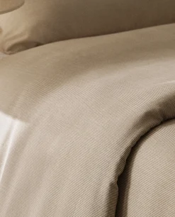 Duvet Covers*ZARA Home Striped Cotton Duvet Cover Sand