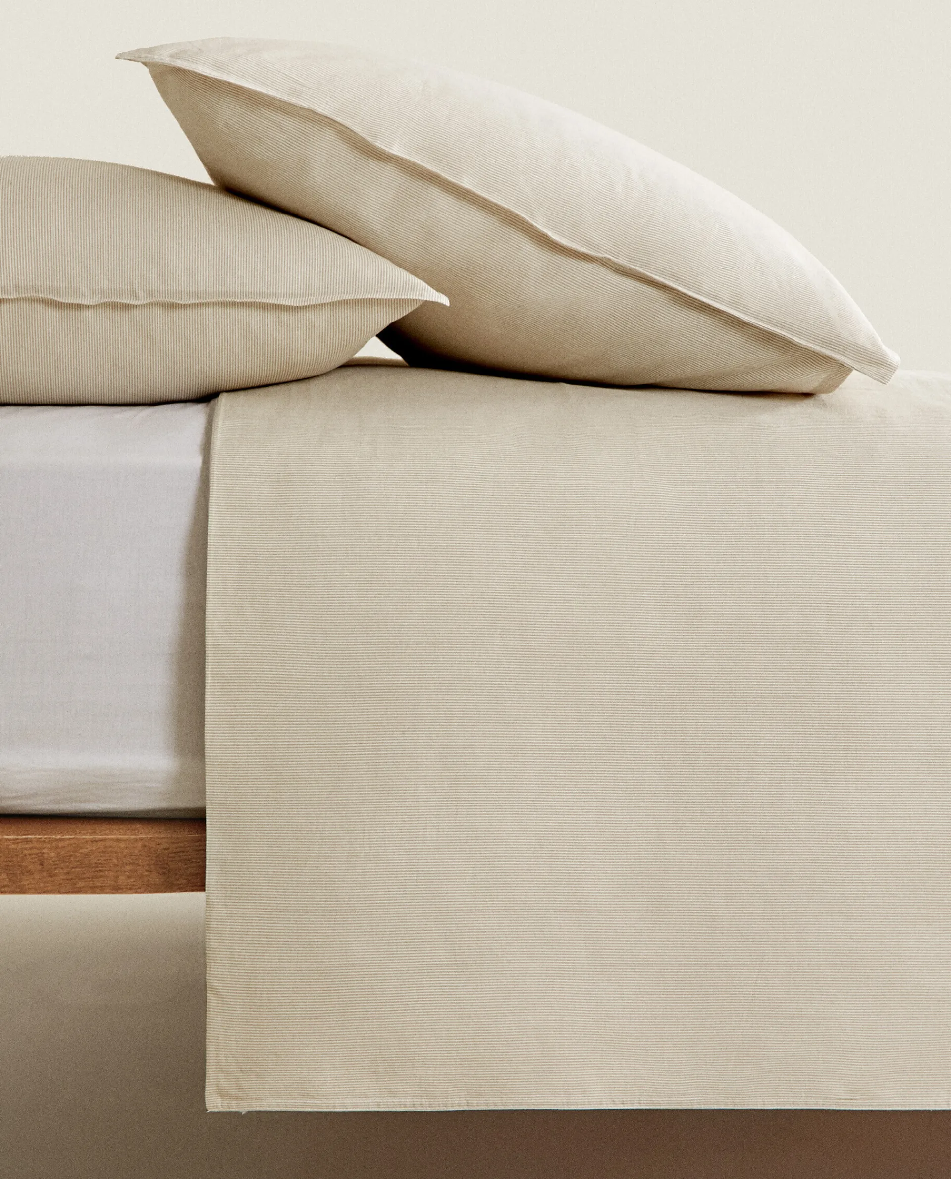 Duvet Covers*ZARA Home Striped Cotton Duvet Cover Sand