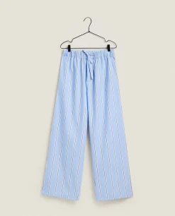 Man*ZARA Home Striped Cotton Pants Blue