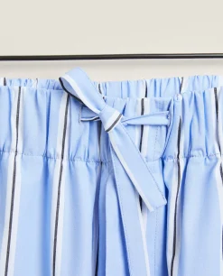 Man*ZARA Home Striped Cotton Pants Blue