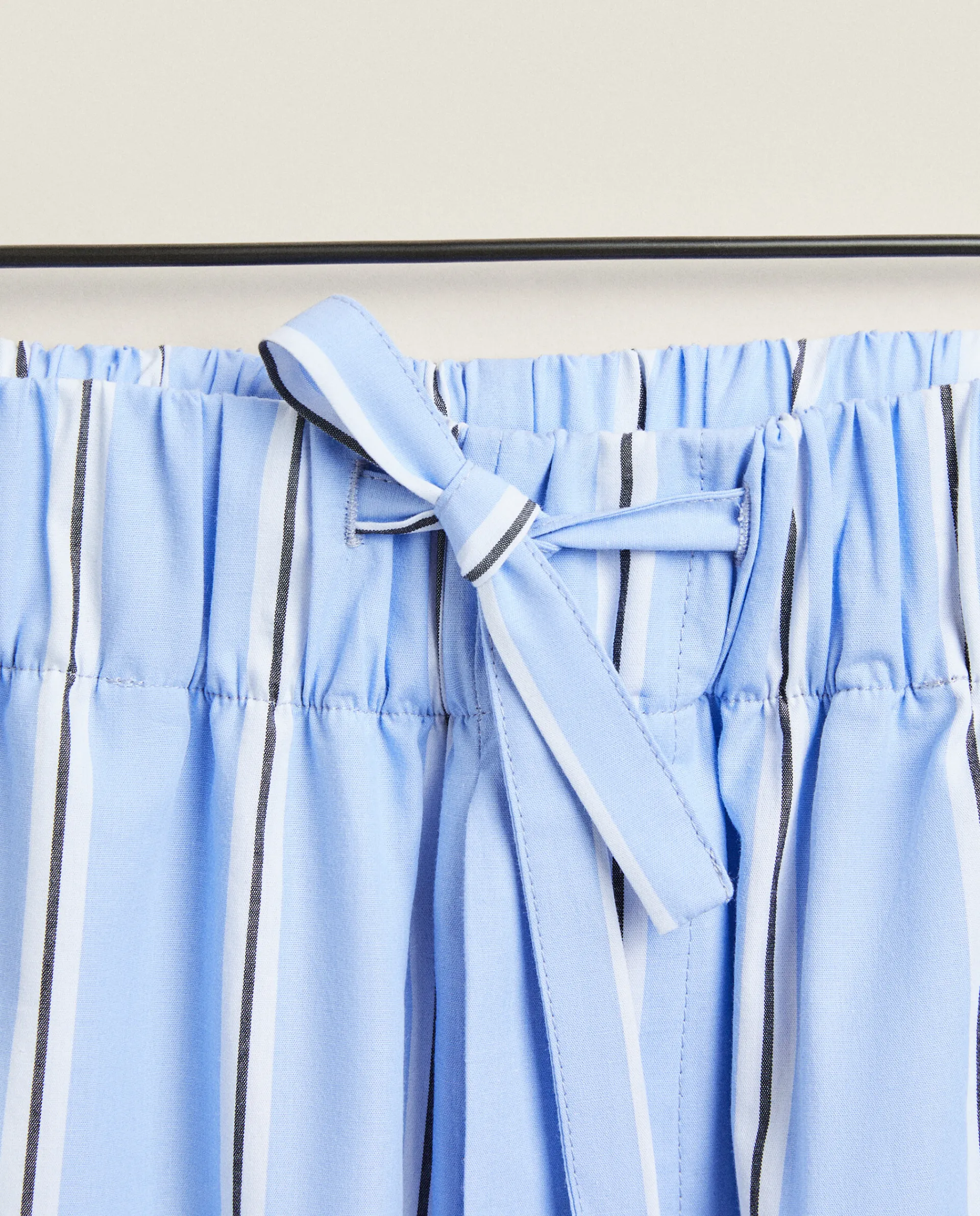 Man*ZARA Home Striped Cotton Pants Blue