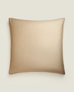Pillowcases*ZARA Home Striped Cotton Pillowcase Sand