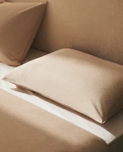 Pillowcases*ZARA Home Striped Cotton Pillowcase Sand