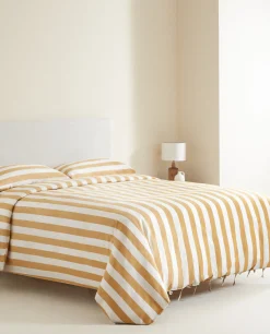 Duvet Covers*ZARA Home Striped Duvet Cover Yellow