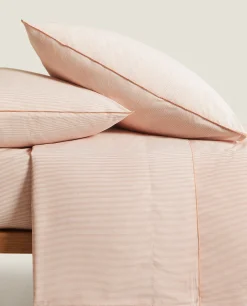 Duvet Covers*ZARA Home Striped Duvet Cover Russet