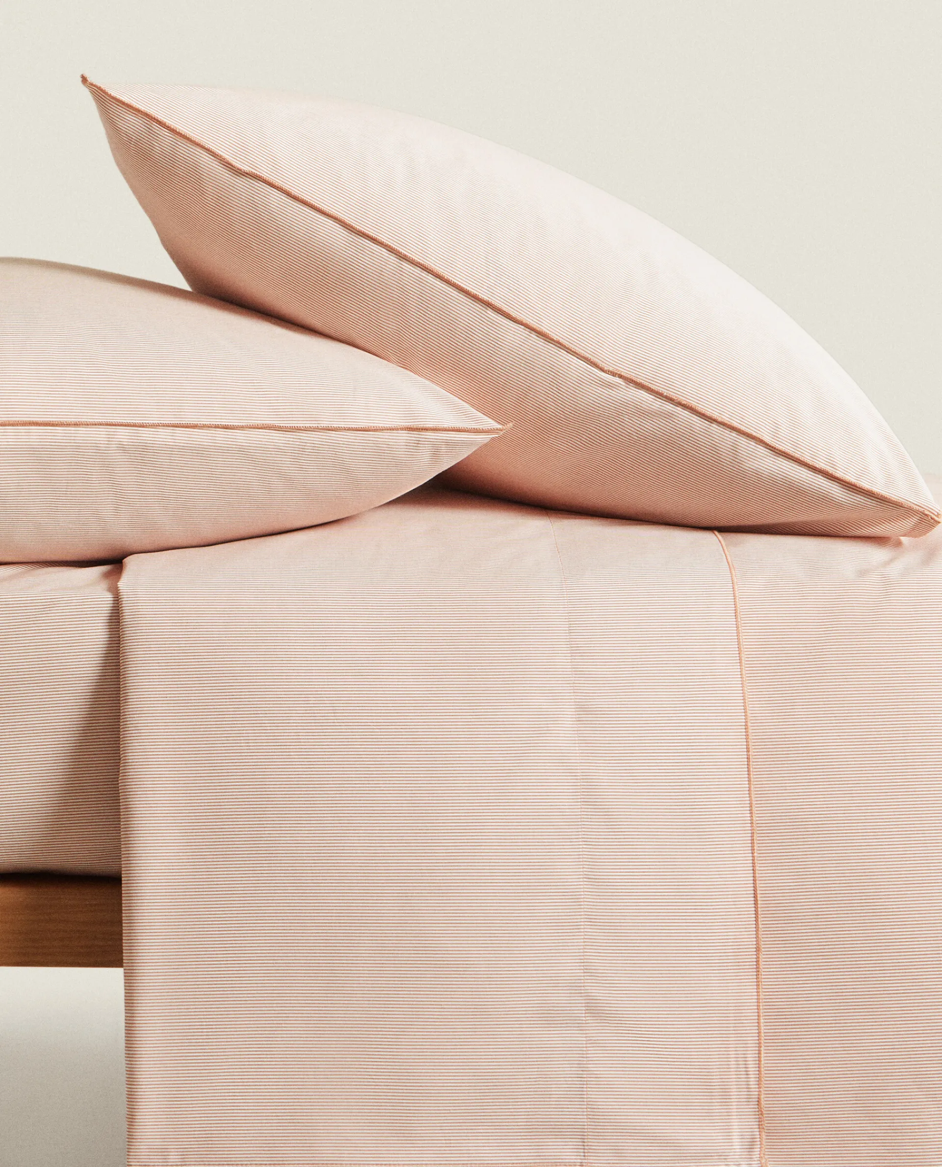 Duvet Covers*ZARA Home Striped Duvet Cover Russet