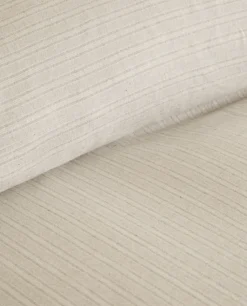 Duvet Covers*ZARA Home Striped Flannel Duvet Cover Sand
