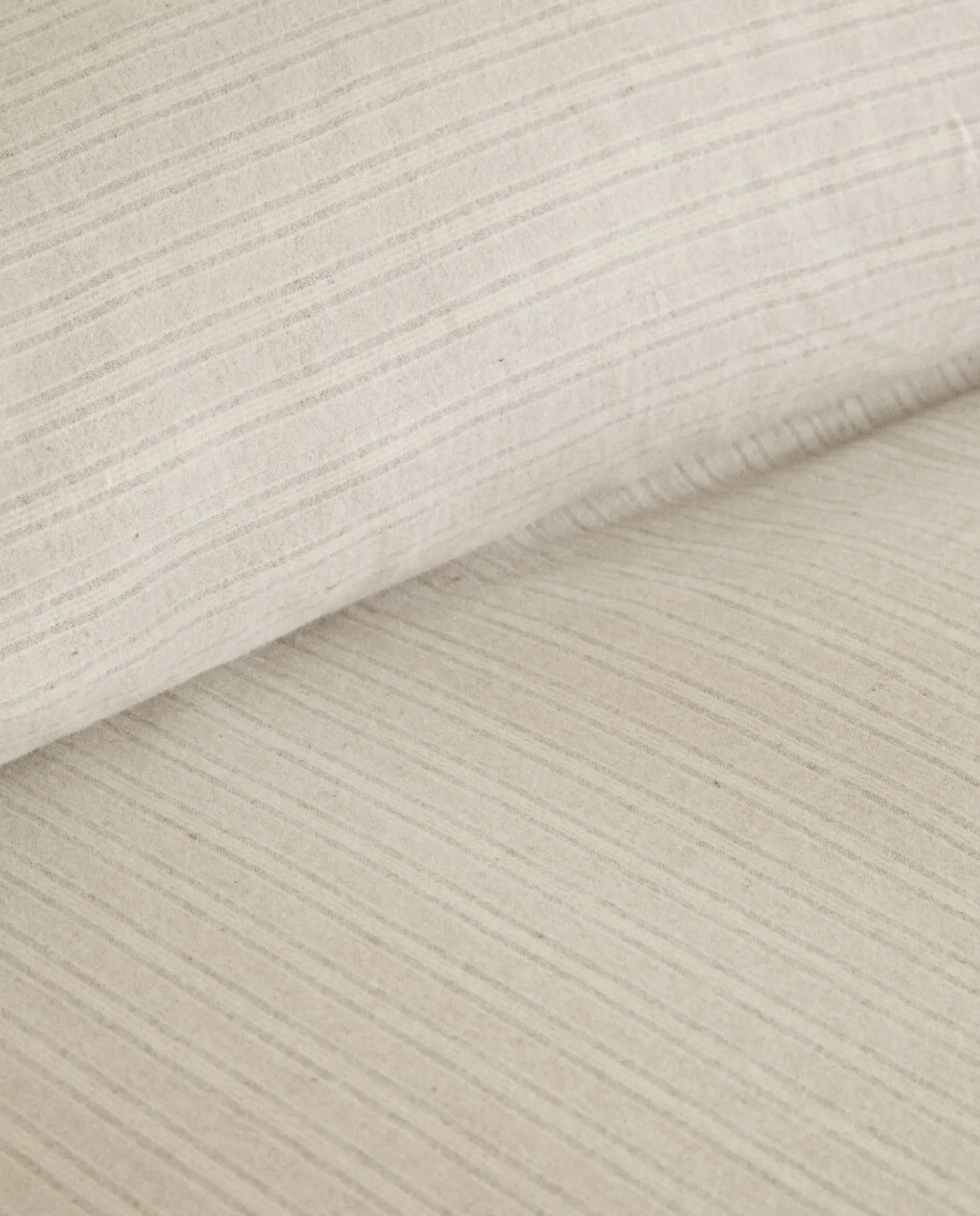 Duvet Covers*ZARA Home Striped Flannel Duvet Cover Sand