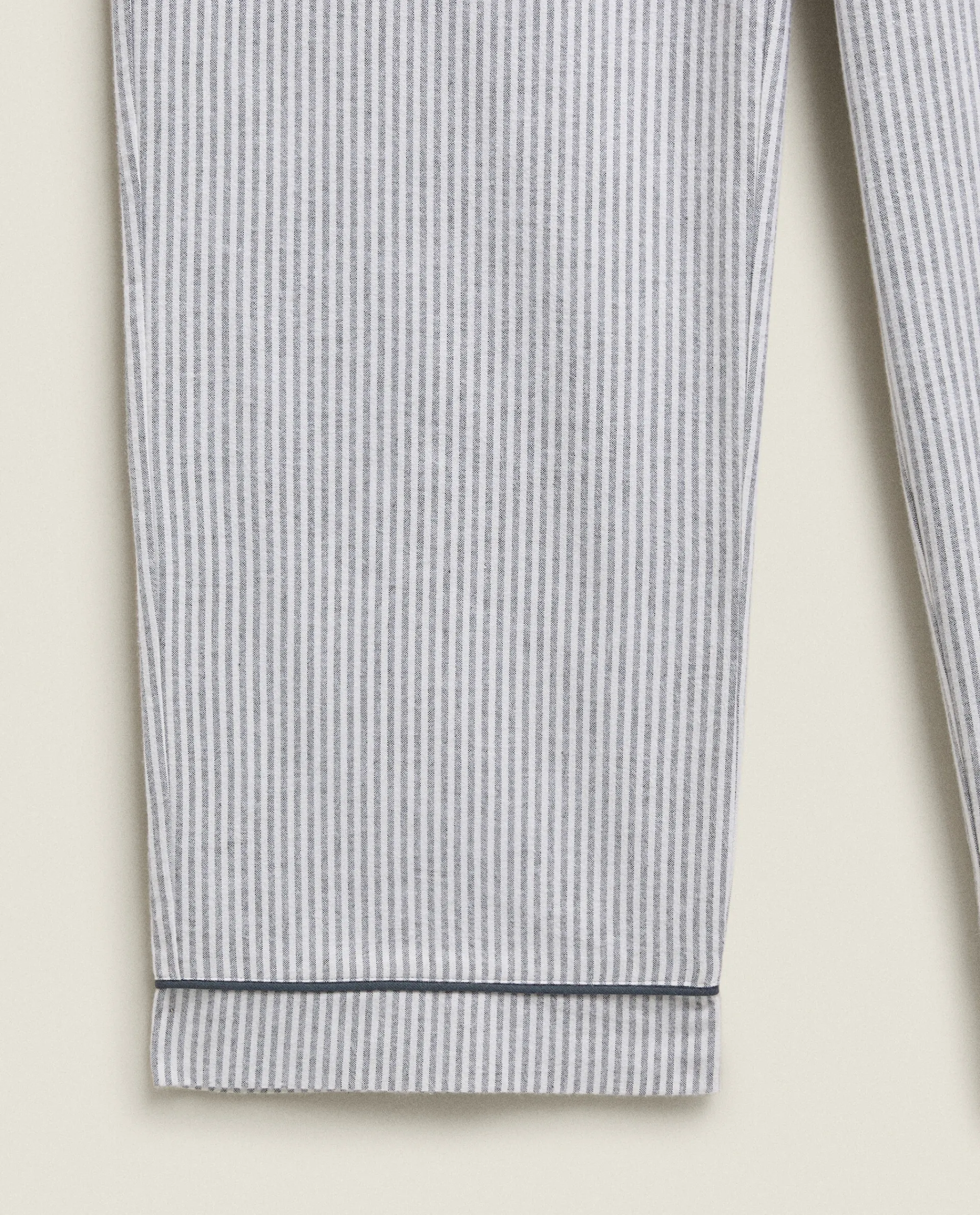 Pajamas*ZARA Home Striped Flannel Pajama Bottoms Grey