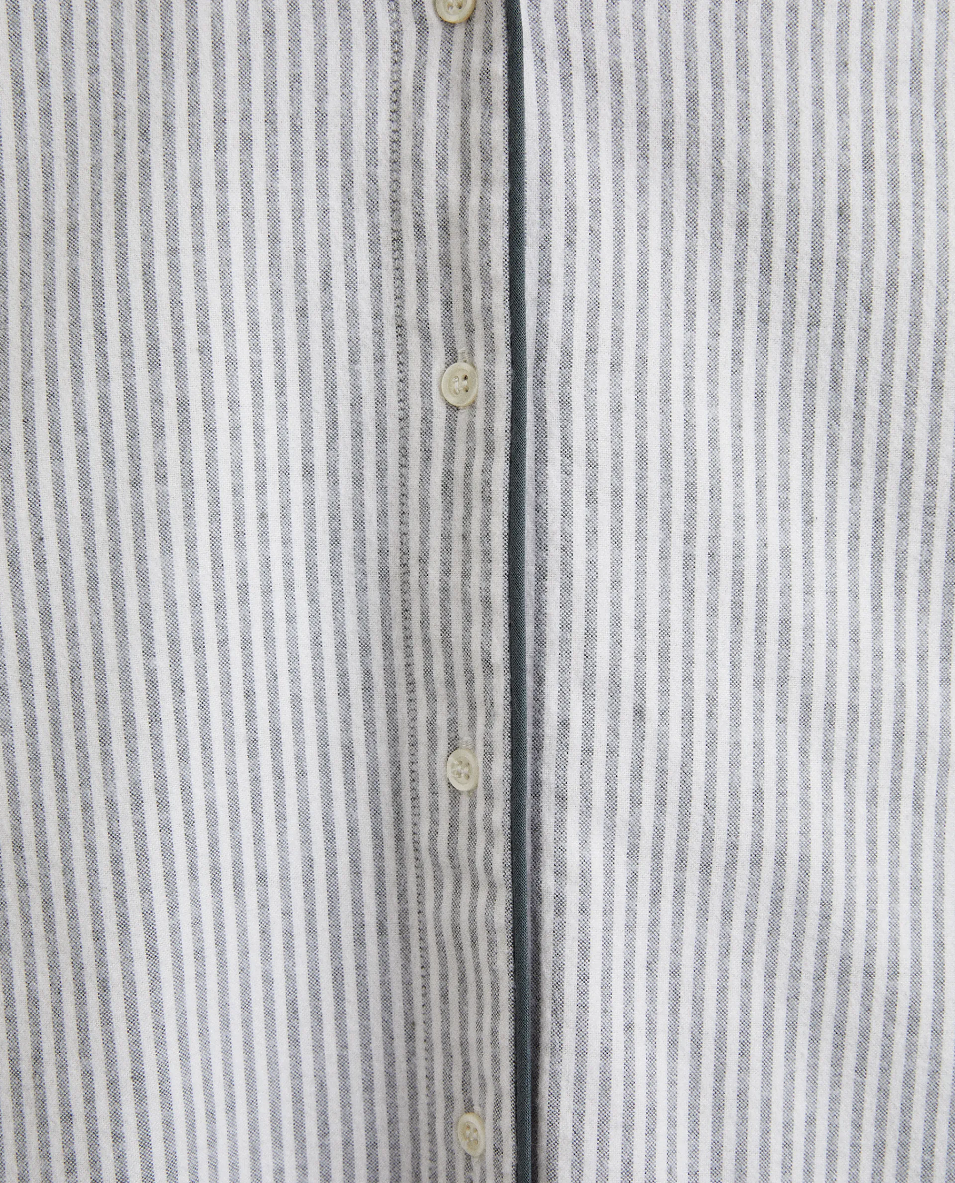 Pajamas*ZARA Home Striped Flannel Pajama Top Grey