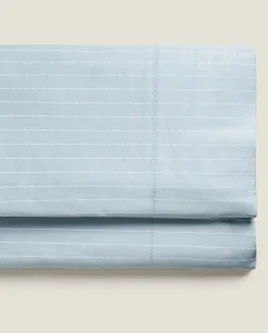Flat Sheets*ZARA Home Striped Flat Sheet Blue