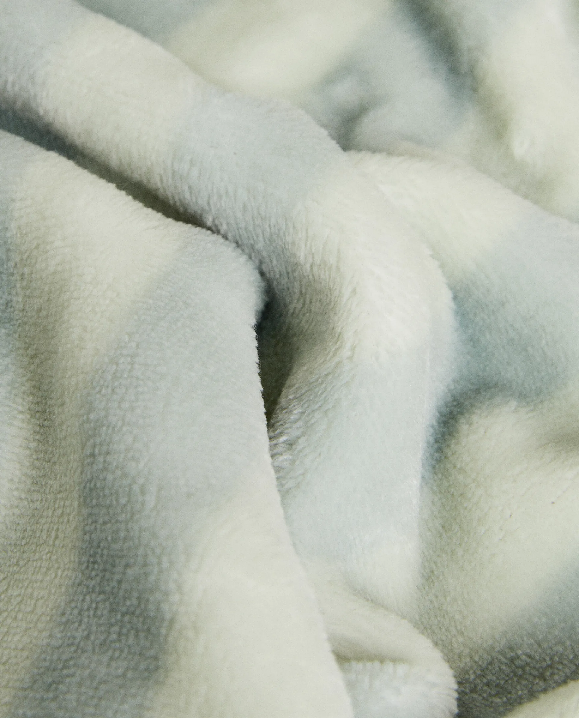 Blankets*ZARA Home Striped Fleece Blanket Green