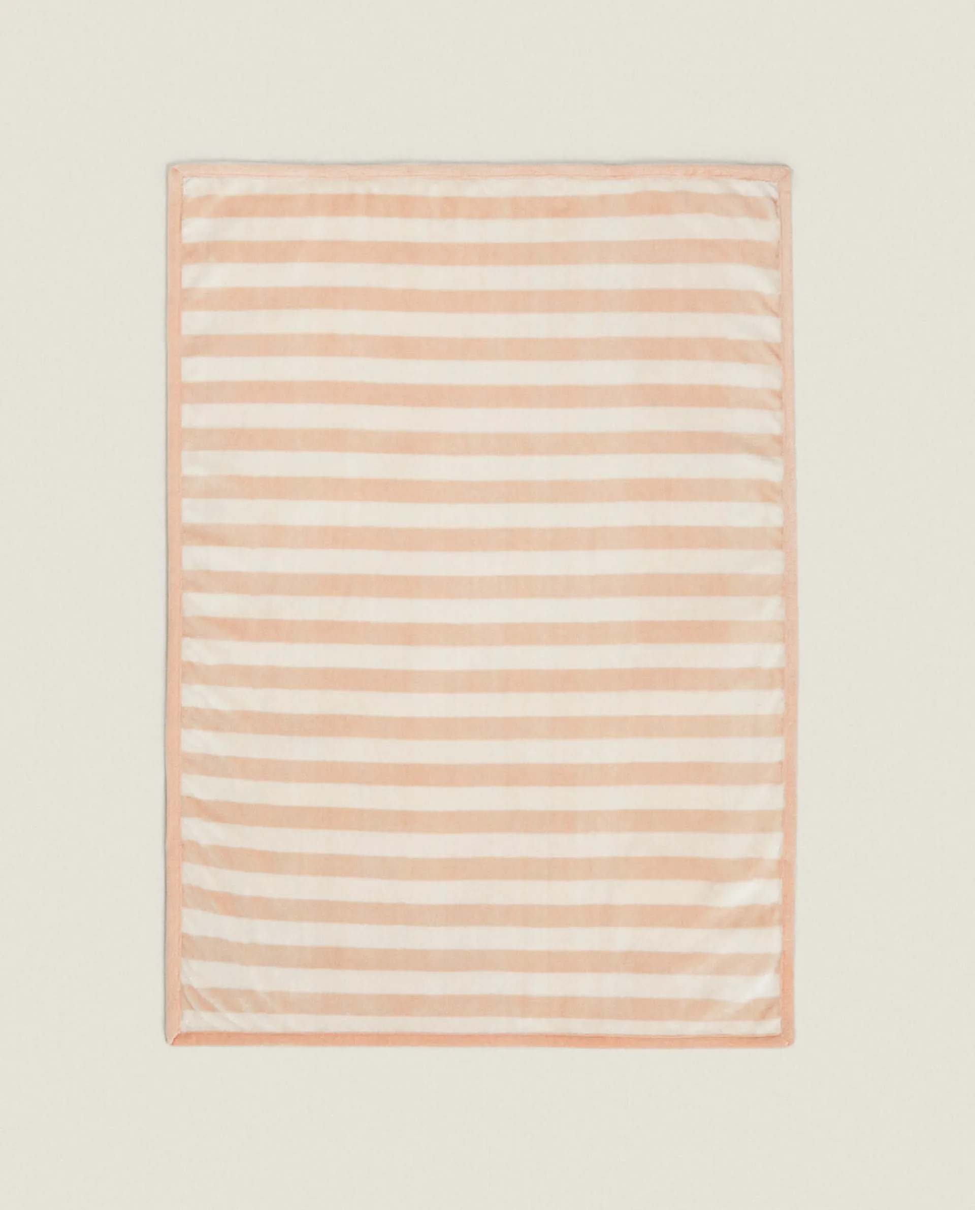 Blankets*ZARA Home Striped Fleece Blanket Pink