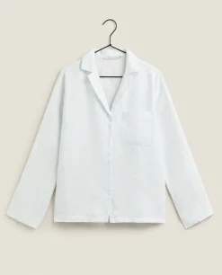 Pajamas*ZARA Home Striped Linen Shirt Blue