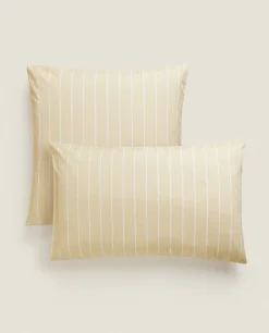 Pillowcases*ZARA Home Striped Pillowcase Butter Yellow