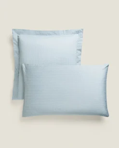 Pillowcases*ZARA Home Striped Pillowcase Blue