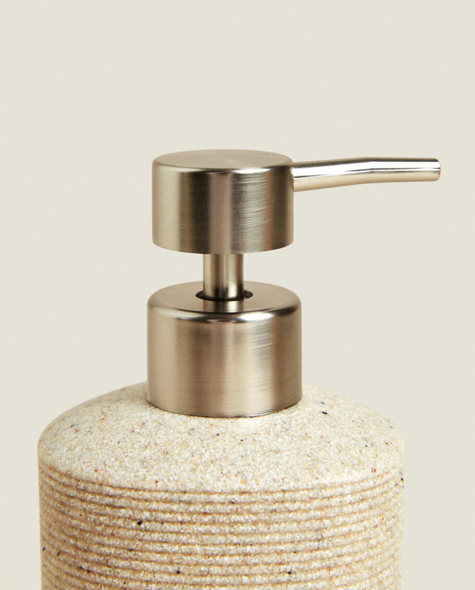 Dispensers*ZARA Home Striped Resin Dispenser Beige