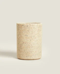 Glasses*ZARA Home Striped Resin Tumbler Beige