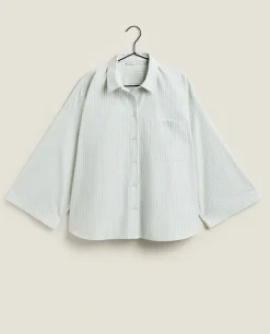 Pajamas*ZARA Home Striped Shirt Green