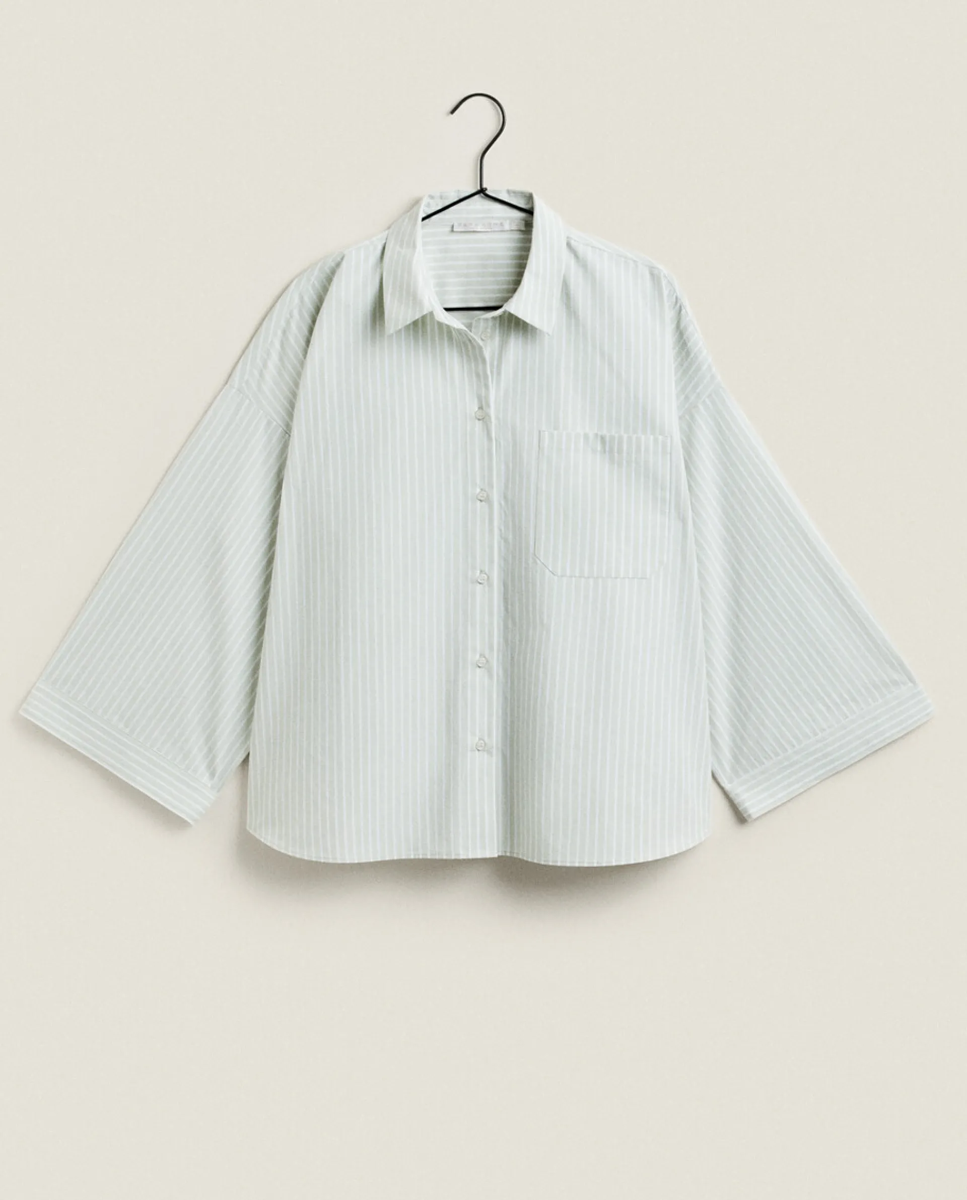 Pajamas*ZARA Home Striped Shirt Green