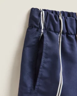Beachwear*ZARA Home Striped Swim Trunks Navy