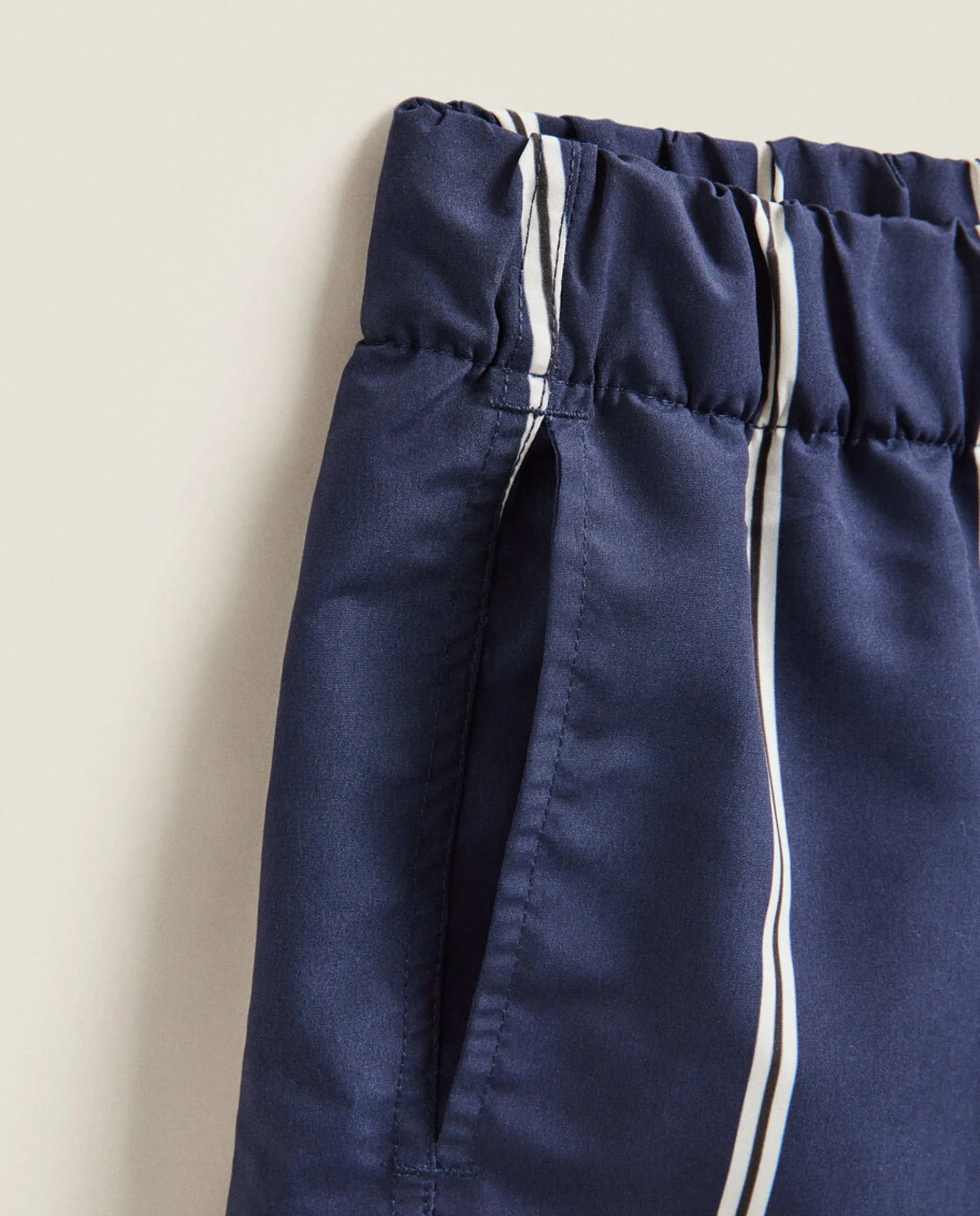 Beachwear*ZARA Home Striped Swim Trunks Navy