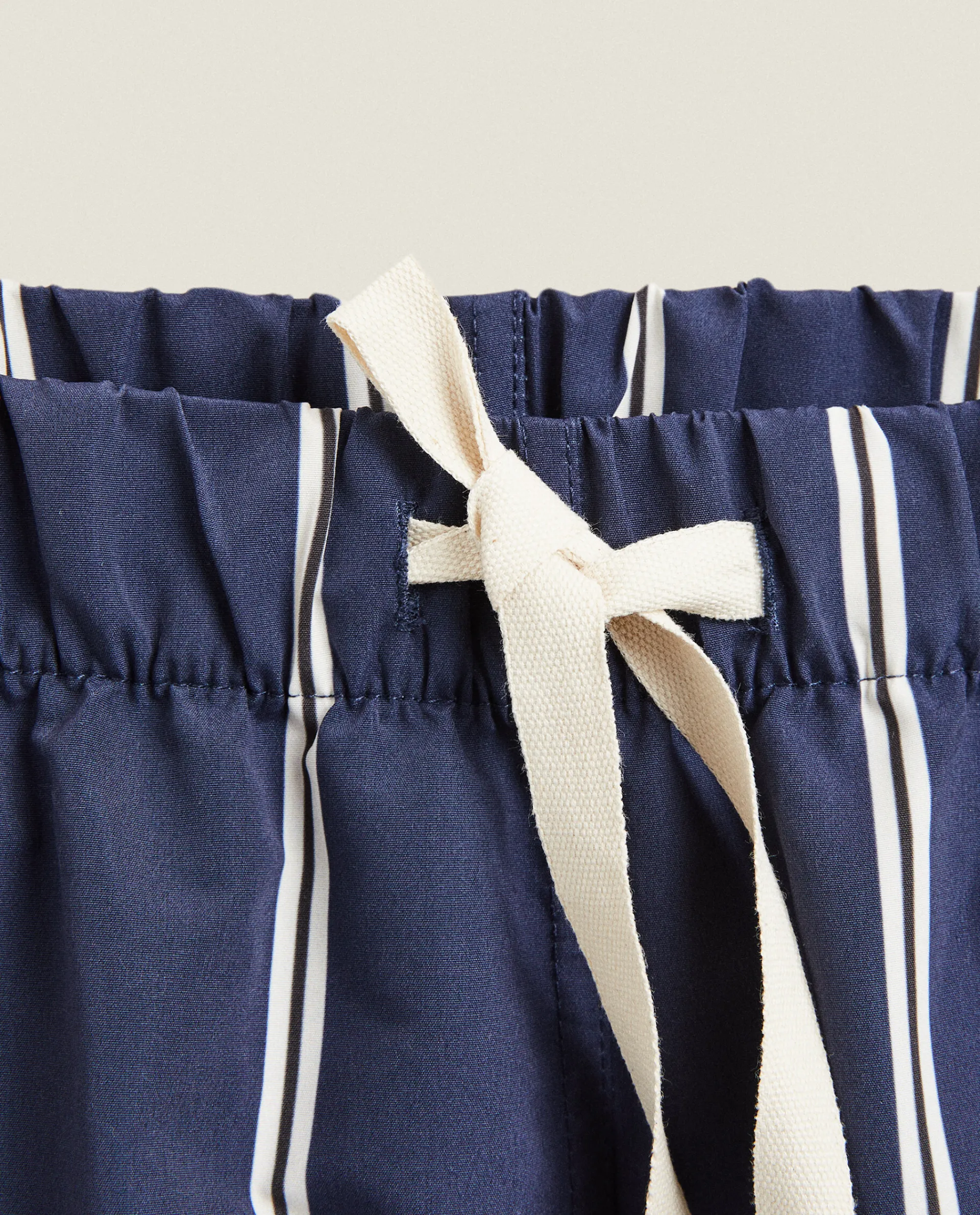 Beachwear*ZARA Home Striped Swim Trunks Navy