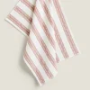 Kitchen Towels, Aprons And Bags*ZARA Home Striped Terrycloth Kitchen Towel Copper
