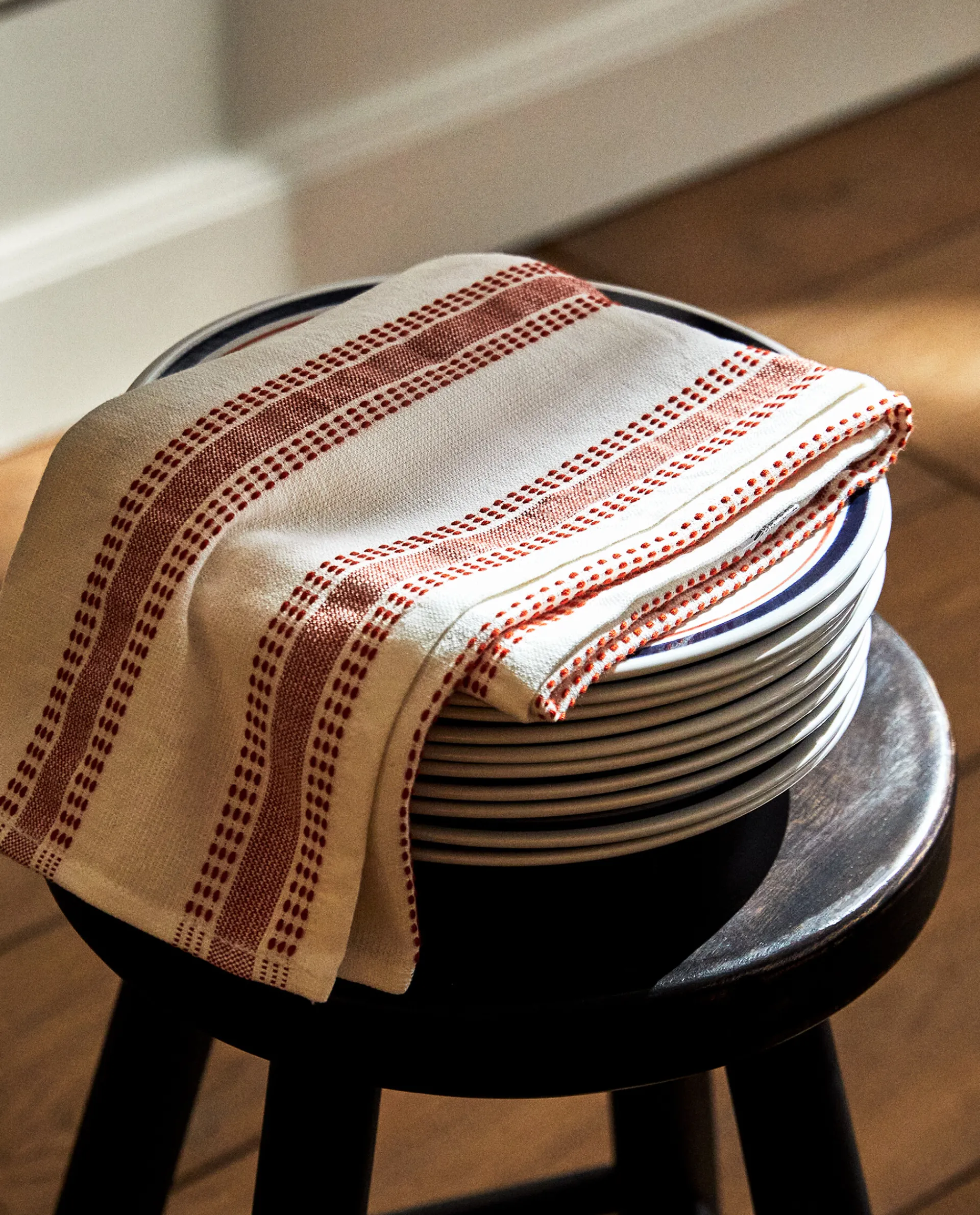 Kitchen Towels, Aprons And Bags*ZARA Home Striped Terrycloth Kitchen Towel Copper