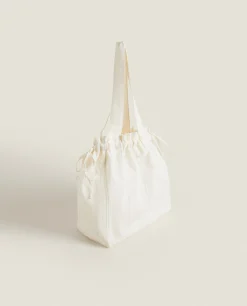 Laundry Care*ZARA Home Striped Travel Laundry Bag Ecru/Black