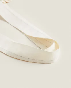 Laundry Care*ZARA Home Striped Travel Laundry Bag Ecru/Black