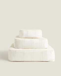 Dressing Room*ZARA Home Striped Travel Organizers (Pack Of 3) Ecru/Black