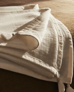 Blankets*ZARA Home Tassel Blanket White