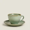 Mugs*ZARA Home Teacup With Rim Detail Green