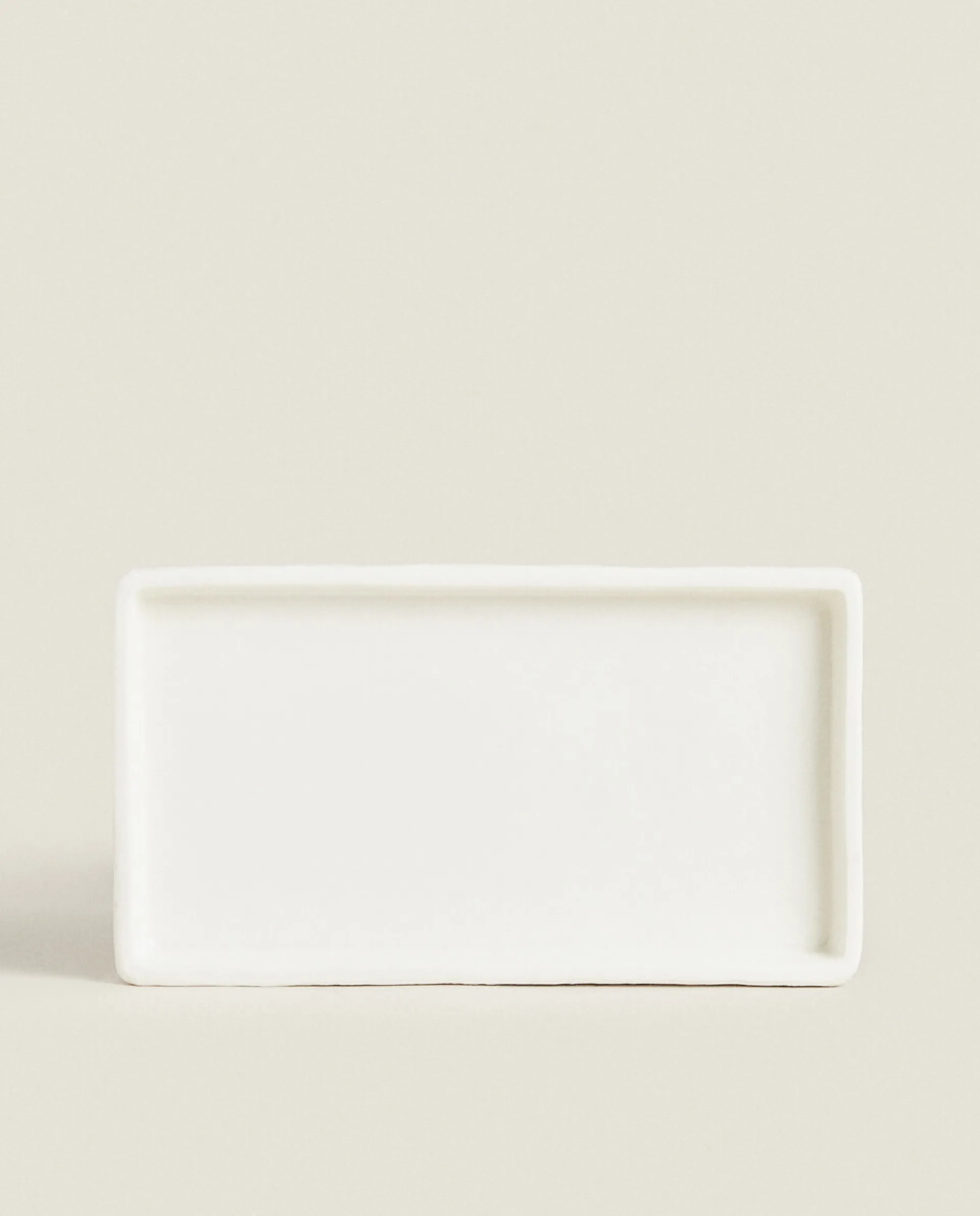 Trays & Candles*ZARA Home Textured Ceramic Tray White