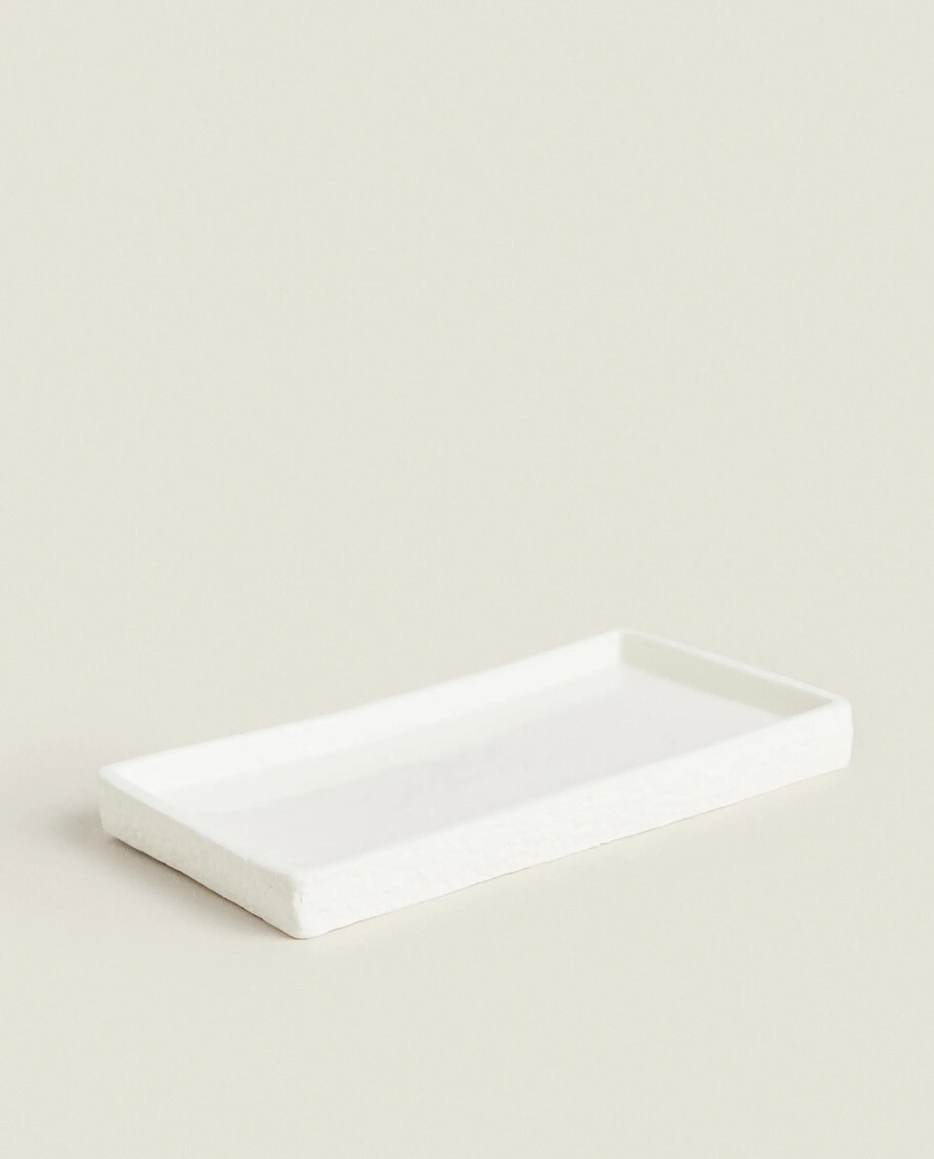 Trays & Candles*ZARA Home Textured Ceramic Tray White