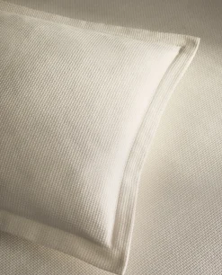 Bedspreads*ZARA Home Textured Throw Pillow Cover White