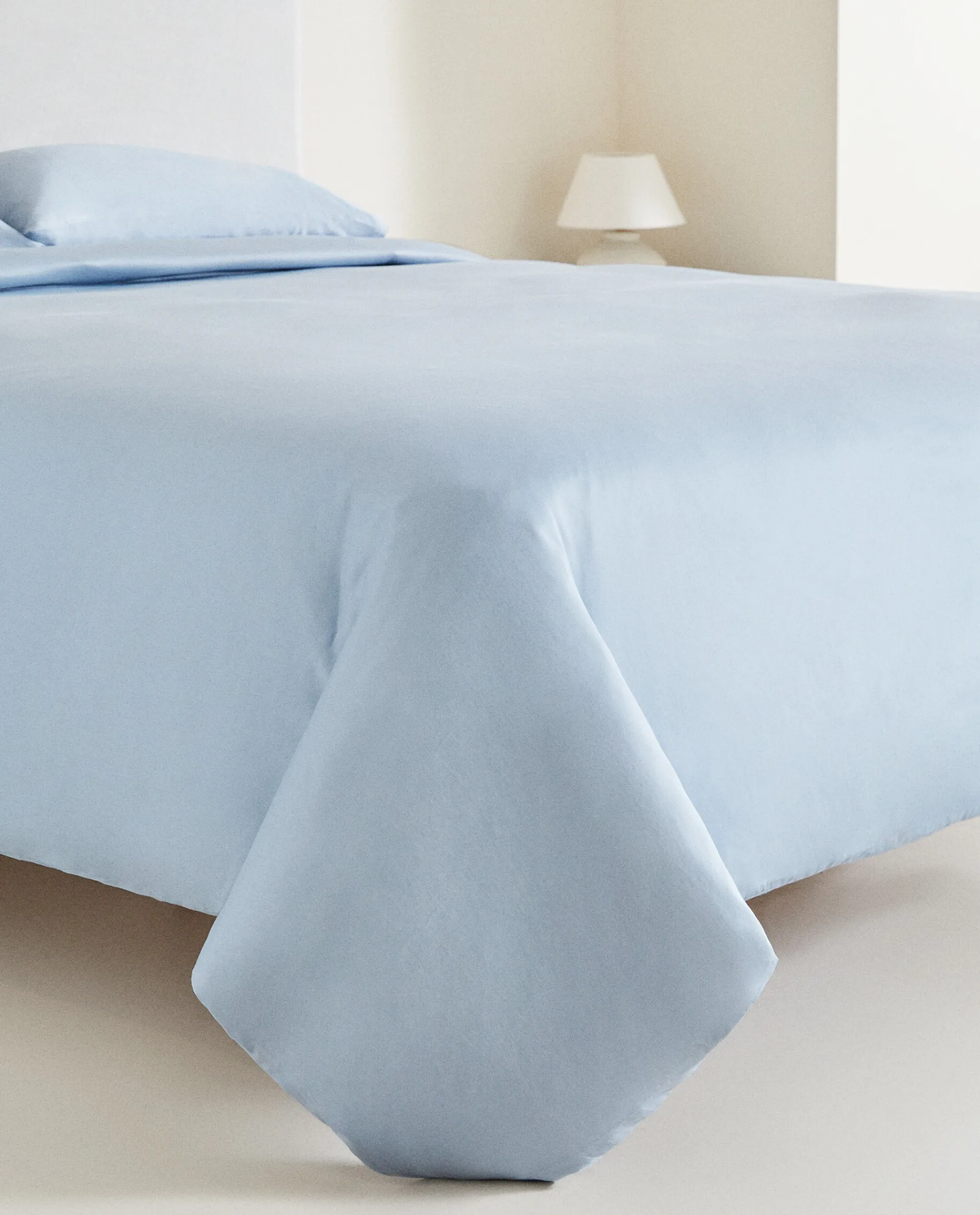 Duvet Covers*ZARA Home (300-Thread-Count) Cotton Sateen Duvet Cover Blue