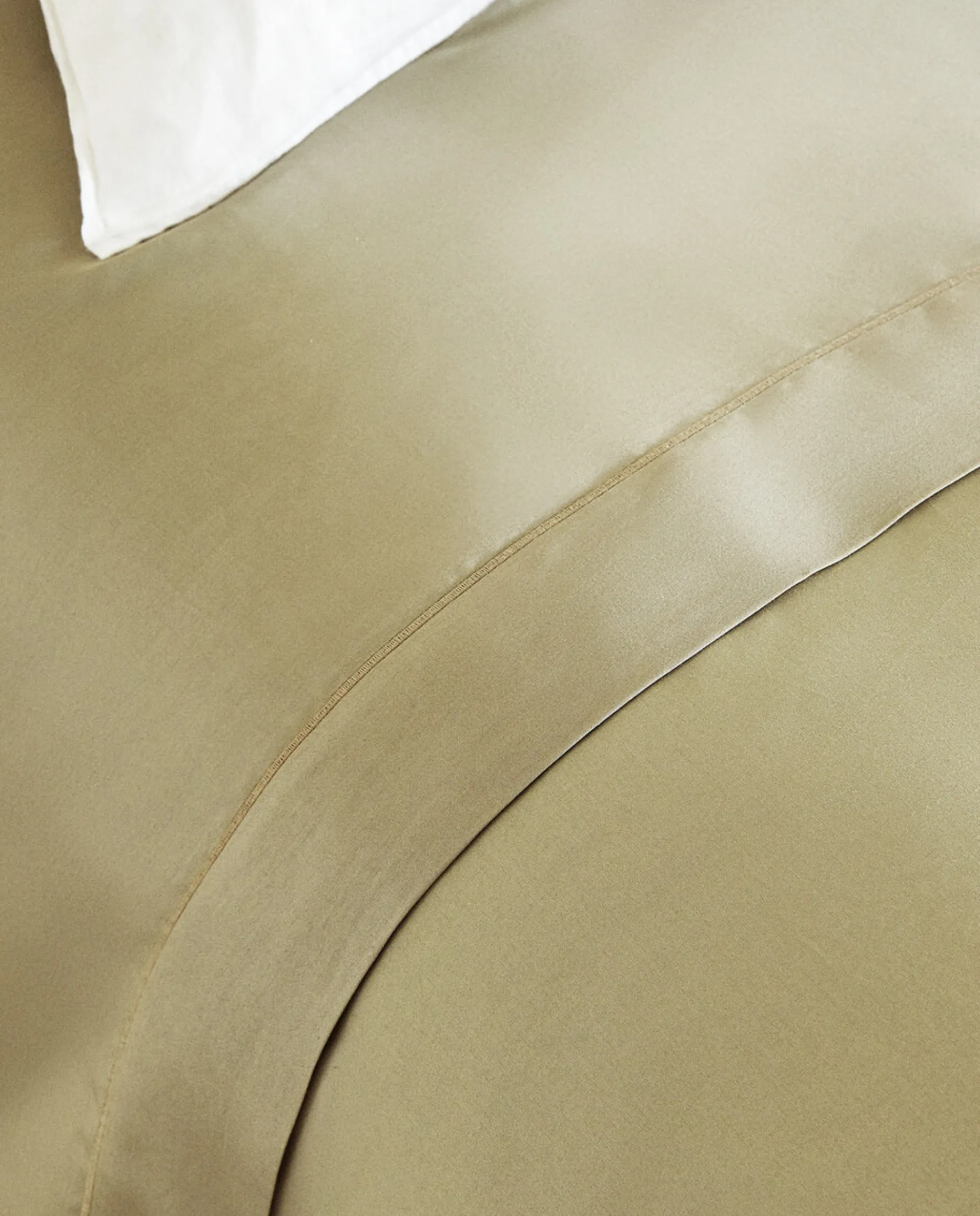 Duvet Covers*ZARA Home (300-Thread-Count) Cotton Sateen Duvet Cover Green