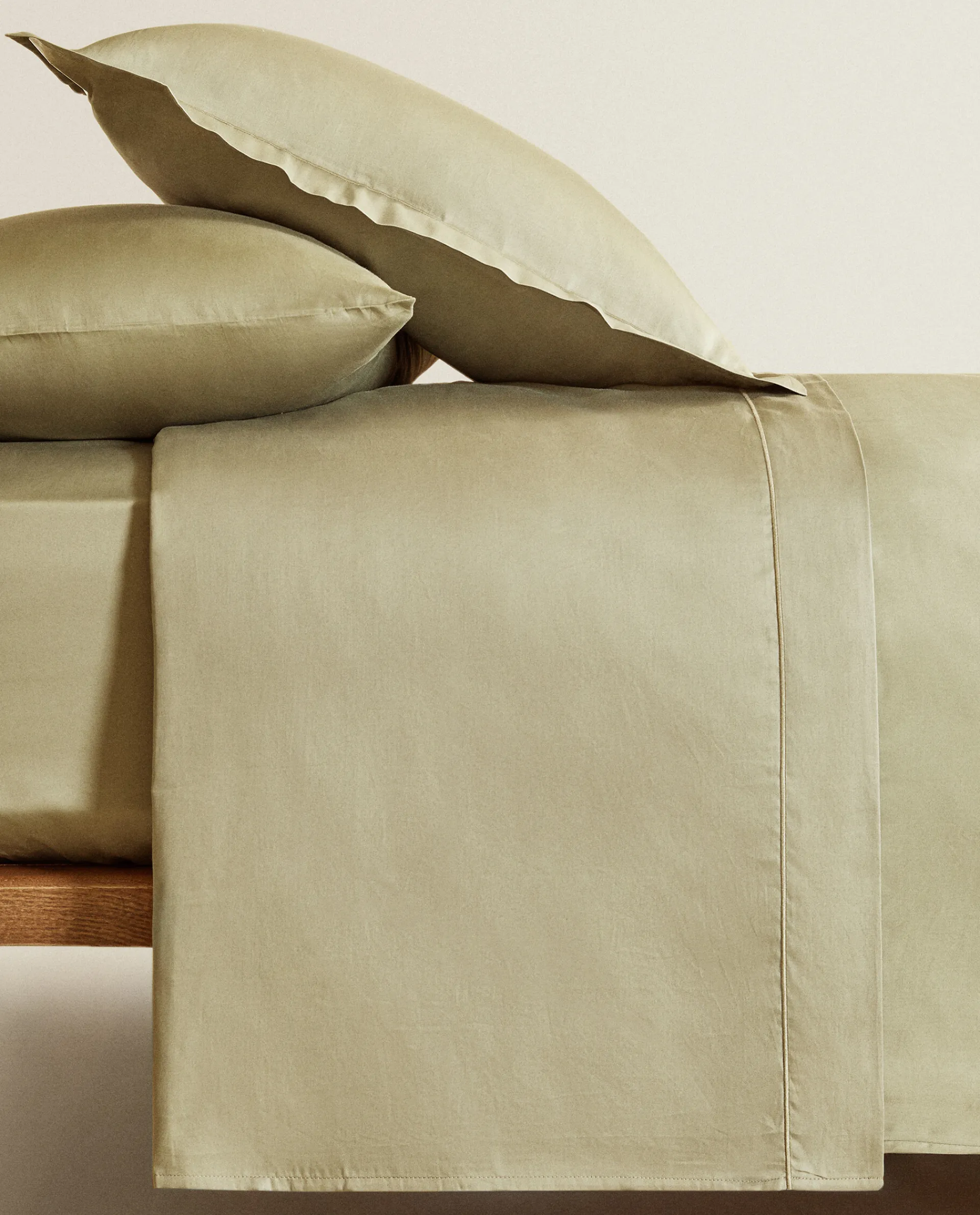 Duvet Covers*ZARA Home (300-Thread-Count) Cotton Sateen Duvet Cover Green