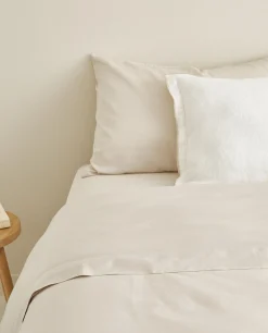 Duvet Covers*ZARA Home (300-Thread-Count) Cotton Sateen Duvet Cover Beige