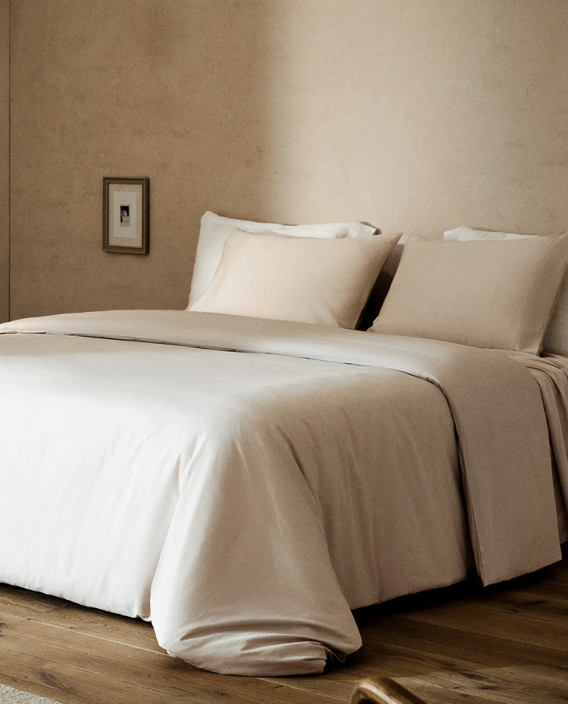Duvet Covers*ZARA Home (300-Thread-Count) Cotton Sateen Duvet Cover Beige