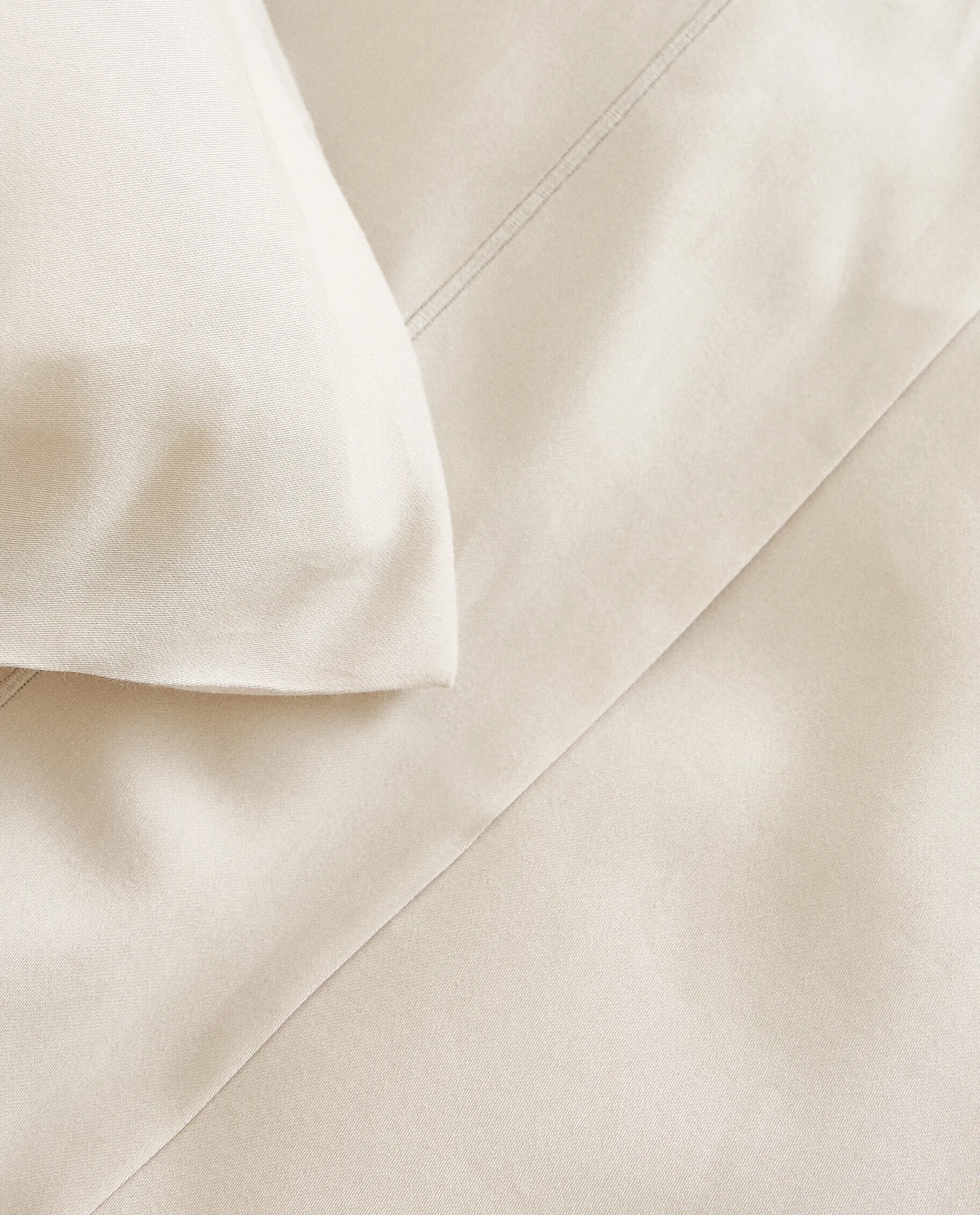 Duvet Covers*ZARA Home (300-Thread-Count) Cotton Sateen Duvet Cover Beige