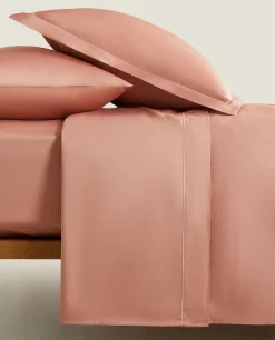 Duvet Covers*ZARA Home (300-Thread-Count) Cotton Sateen Duvet Cover Pink